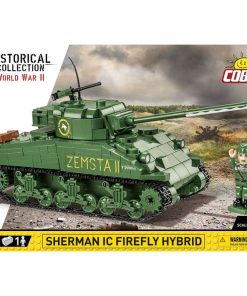 COBI-2276 WWII Sherman IC Firefly Hybrid Model Tank Building Bricks 608Pcs