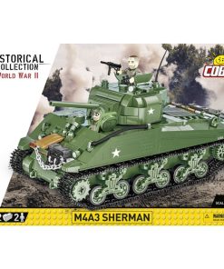 COBI-2570 WWII M4A3 Sherman Model Tank Building Bricks 838Pcs