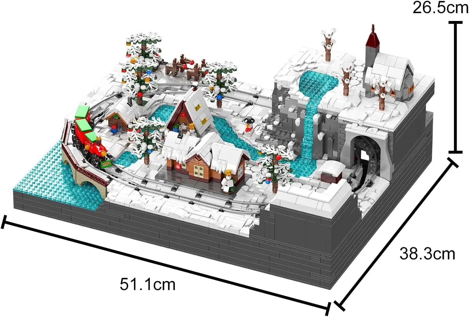 Mould King 12029 Christmas Train Wonderland Village Building Brick Model 4232pcs - Image 5