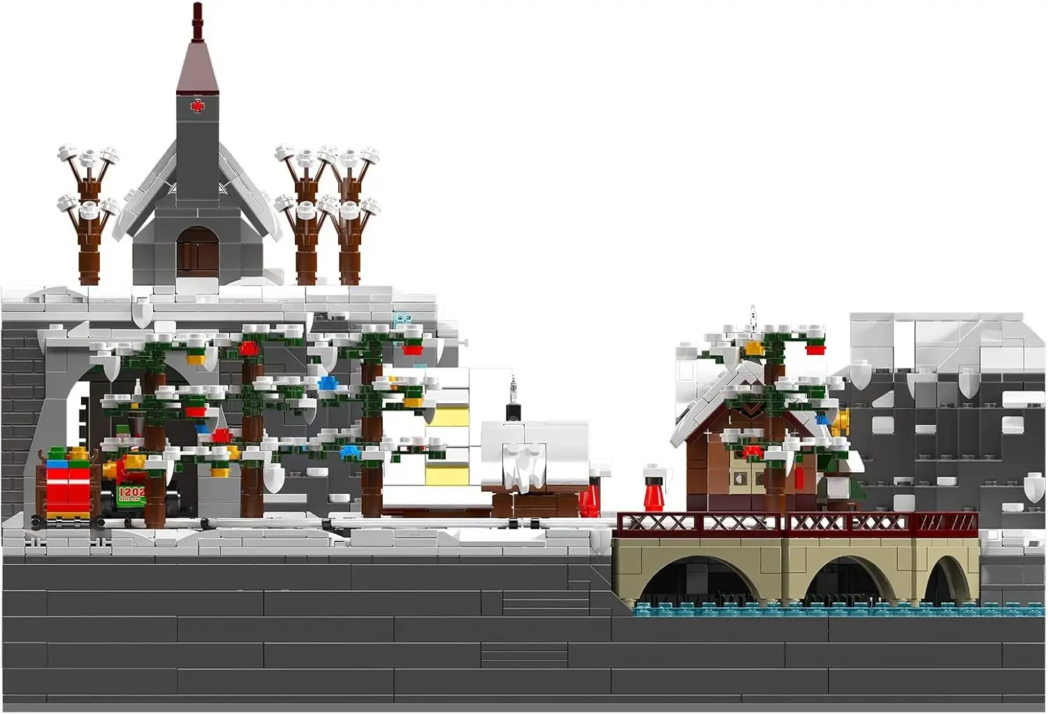 Mould King 12029 Christmas Train Wonderland Village Building Brick Model 4232pcs - Image 4