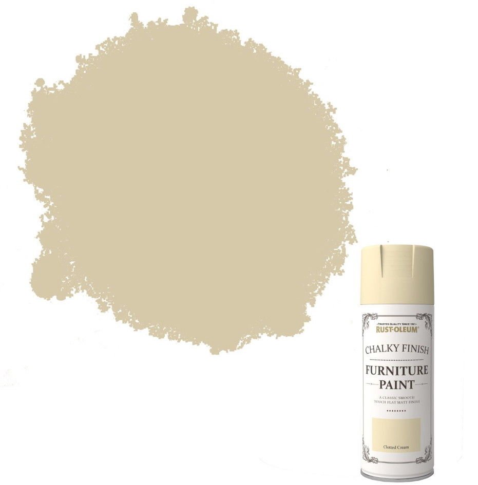 Rust-Oleum 400ml Clotted Cream Spray Paint Chalky Furniture Spray Paint
