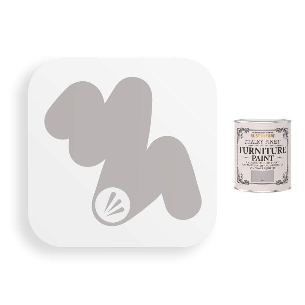 Rust-Oleum Flint Chalky Paint 750ml Shabby Chic Furniture