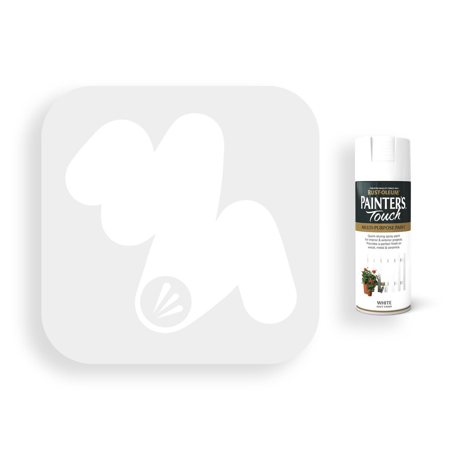 Rust-Oleum White Matt Spray Paint 400ml Painter’s Touch