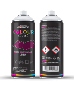 Pro-Matic Colour Coat Deep Bordeaux Claret Violet Satin RAL 4004 Aerosol Spray Paint 400ml