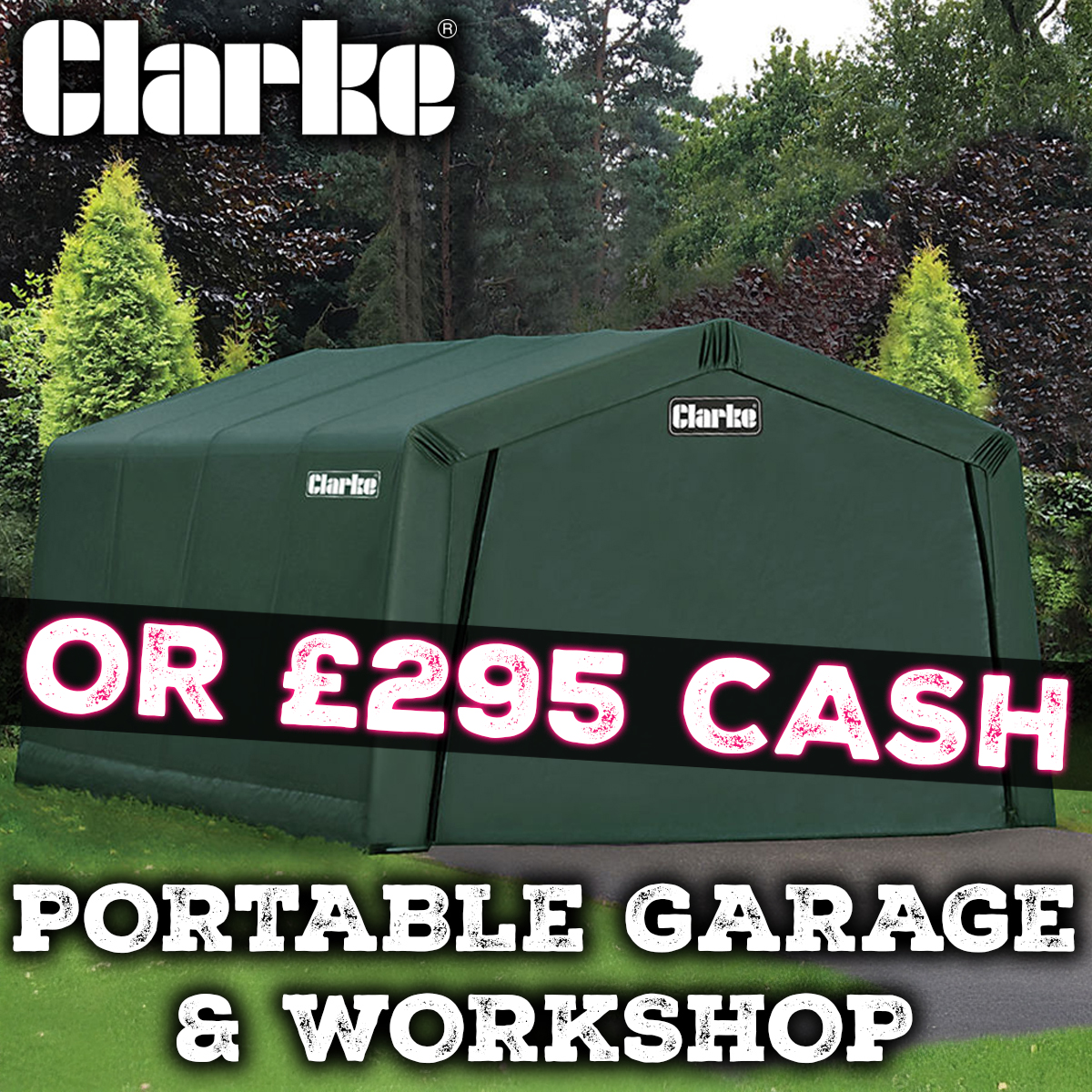 Clarke Heavy Duty Portable Garage / Workshop – 4.5 x 3 x 2.4m - Image 2